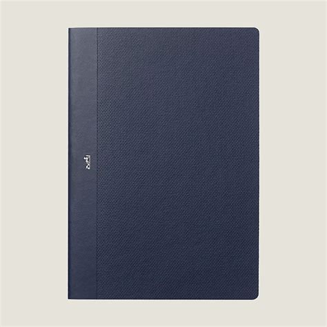 Hermès Black Grain d'H lined Writing Pad A5 Hermes .